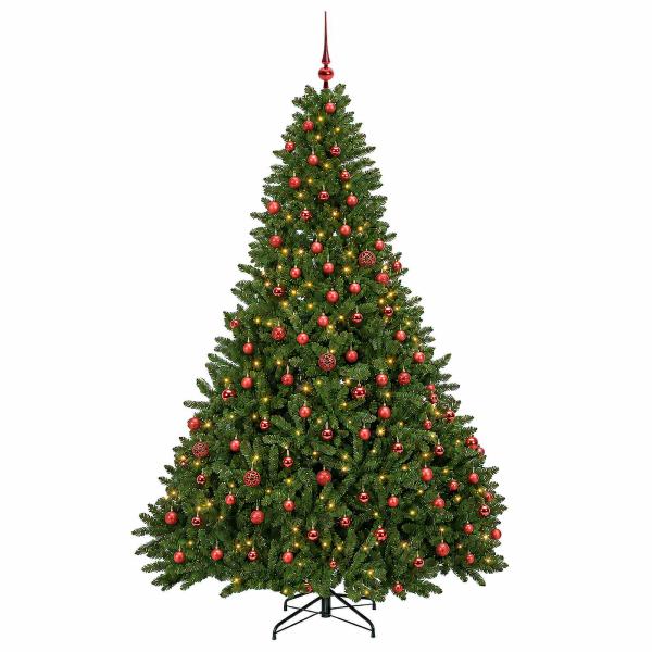 Künstlicher Weihnachtsbaum Hellgrün mit Kugeln 300 cm 300 LEDs