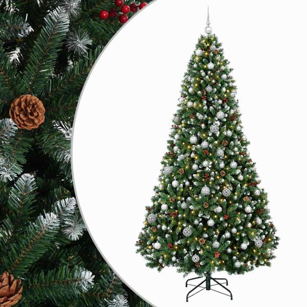 Künstlicher Weihnachtsbaum mit Weihnachtskugeln, grün 180 cm