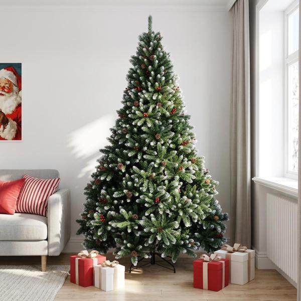 ARDEBO.de - Künstlicher klappbarer Weihnachtsbaum 240 cm PVC