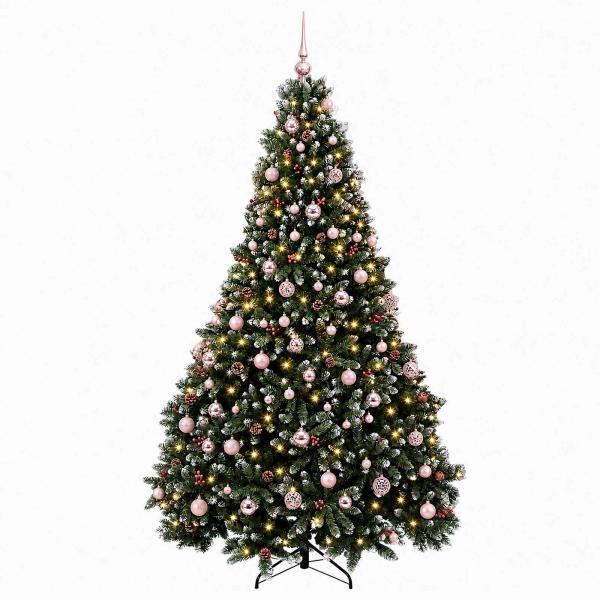 Künstlicher Weihnachtsbaum Grün mit Weihnachtskugeln 180 cm
