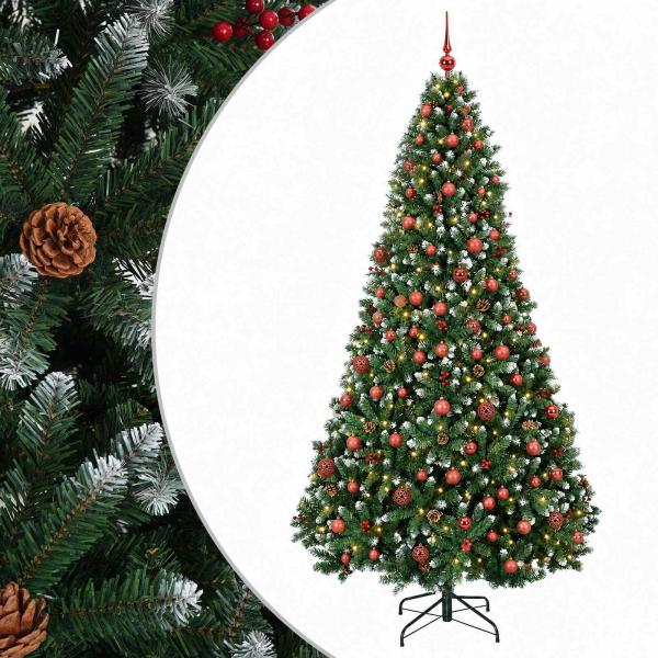 Künstlicher Weihnachtsbaum Grün mit Weihnachtskugeln 180 cm