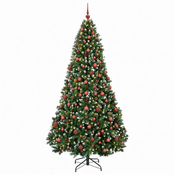 Künstlicher Weihnachtsbaum Grün mit Weihnachtskugeln 180 cm