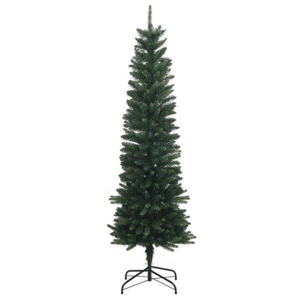 Künstlicher schmaler Weihnachtsbaum mit Weihnachtskugel 180 cm