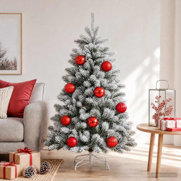 ARDEBO.de - Weihnachtsbaumkugel Set XL 9 stk. Rot Durchmesser 15 cm