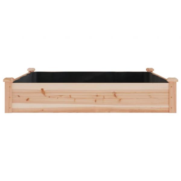 Hochbeet mit Einsatz 120x120x25 cm Massivholz Tanne