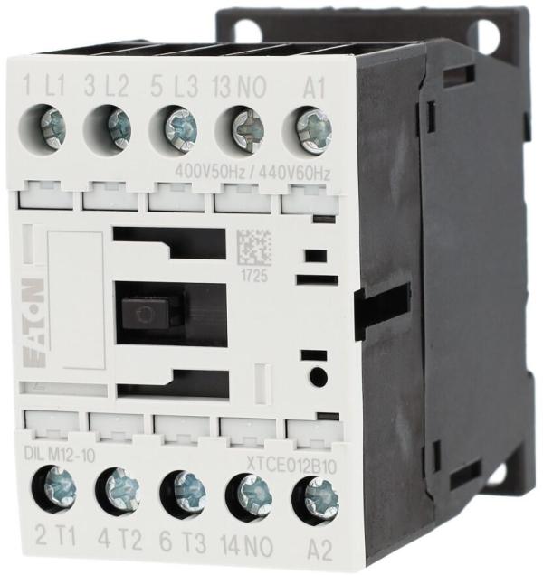 Eaton DILM12-10 Leistungsschütz, 3-polig + 1 Schließer, 5,5 kW/400 V/AC3 (276832)