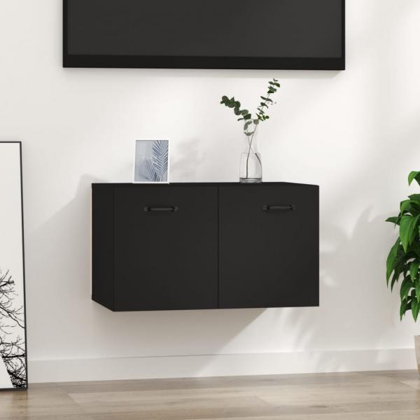 ARDEBO.de - Wandschrank Schwarz 60x36,5x35 cm Holzwerkstoff