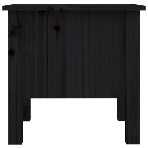 Beistelltisch Schwarz 40x40x39 cm Massivholz Kiefer
