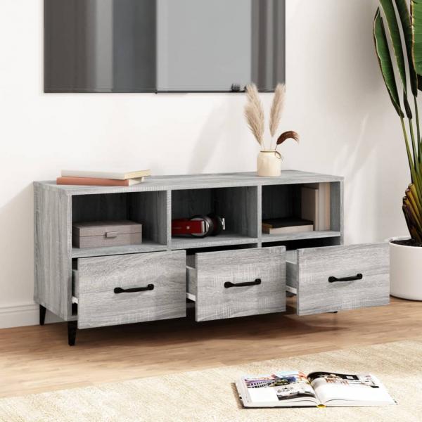 TV-Schrank Grau Sonoma 102x35x50 cm Holzwerkstoff