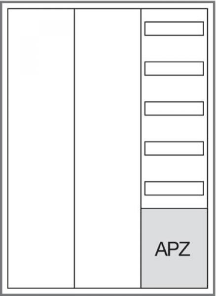 Hager ZB33APZ2 Systemschrank, univers Z, 1100x800x205mm, SKII, IP44, VF 5-reihig, APZ, 3-Feld
