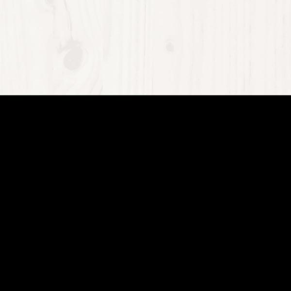 Massivholzbett mit Kopfteil Weiß 160x200 cm