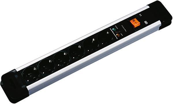 ARDEBO.de Bachmann 330.104 CONNECTUS-Steckdosenleiste, 6-fach, grau