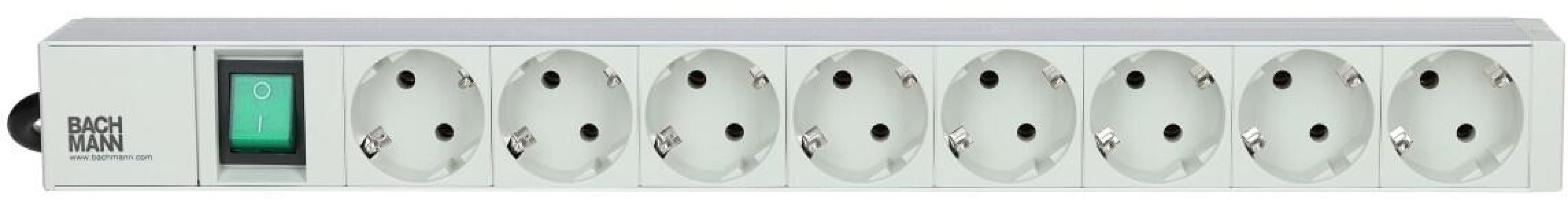 Bachmann 333.400 19Zoll 1HE 8-fach mit Schalter