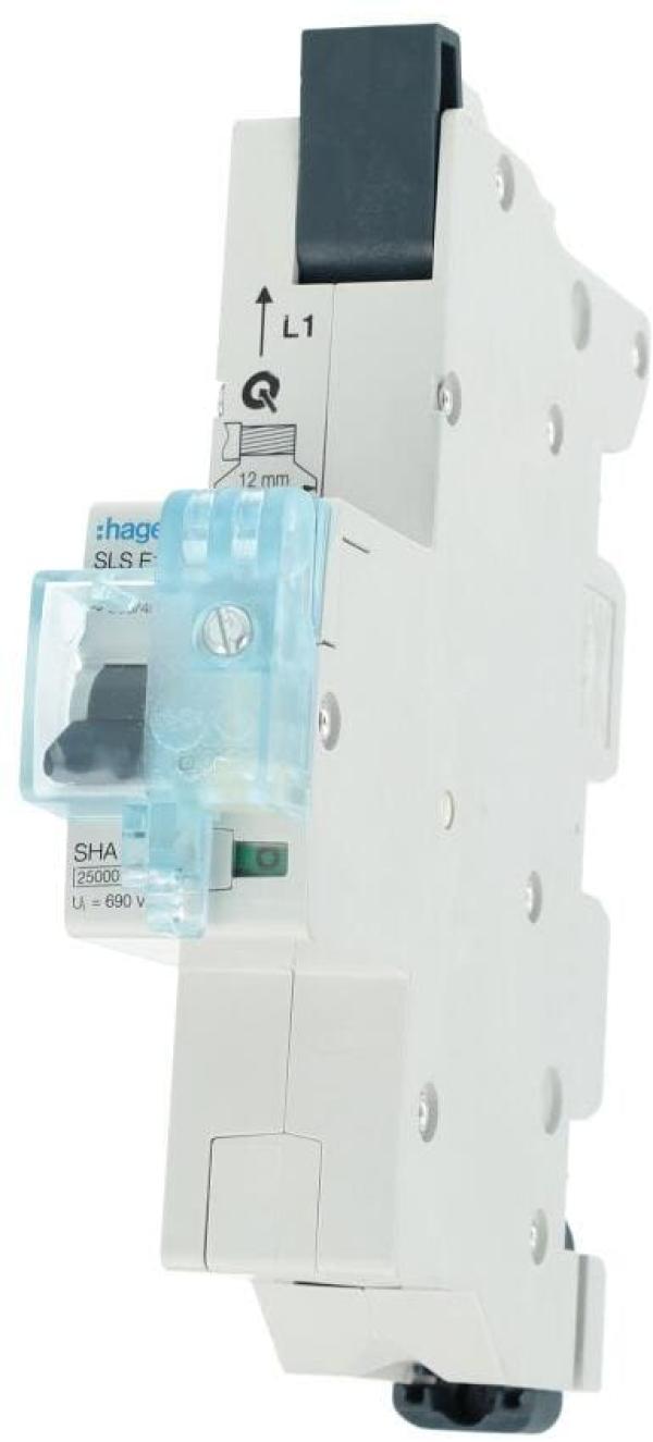 Hager HTS116E SLS-Schalter 1-Polig, E-Charakteristik, 16A, für Sammelschiene QuickConnect
