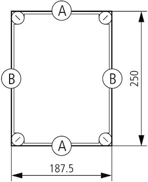 Eaton CI23E-125 Isolierstoffgehäuse, +Vorprägungen, HxBxT=250x187,5x150mm (019570)