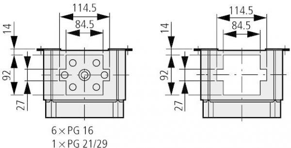 Eaton CI23E-125 Isolierstoffgehäuse, +Vorprägungen, HxBxT=250x187,5x150mm (019570)