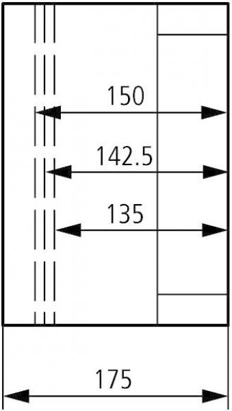 Eaton CI43E-150 Isolierstoffgehäuse, +Vorprägungen, HxBxT=250x375x175mm (095506)