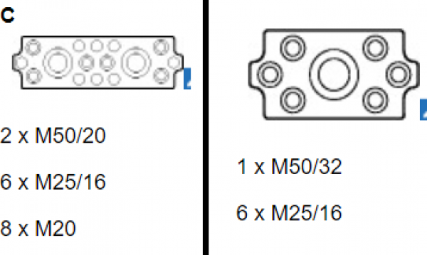 Eaton CI43E-150 Isolierstoffgehäuse, +Vorprägungen, HxBxT=250x375x175mm (095506)