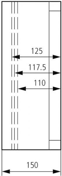 Eaton CI44E-125 Isolierstoffgehäuse, +Vorprägungen, HxBxT=375x375x150mm (031436)