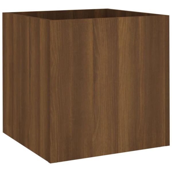 Pflanzgefäß Braun Eichen-Optik 40x40x40 cm Holzwerkstoff