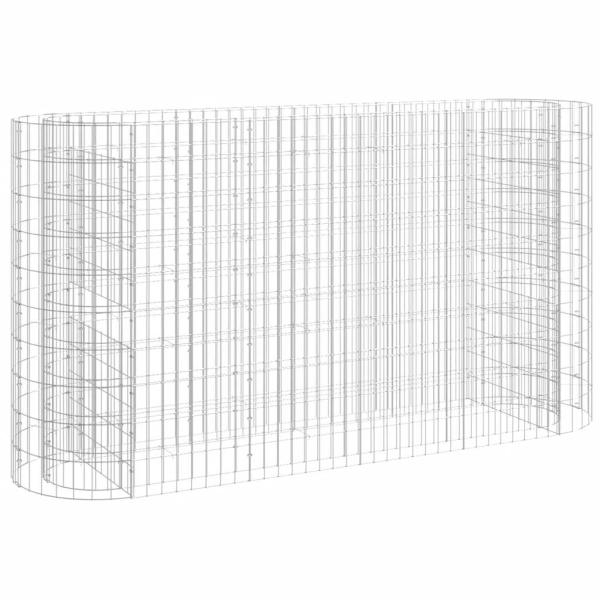 Gabionen-Hochbeet Verzinktes Eisen 190x50x100 cm