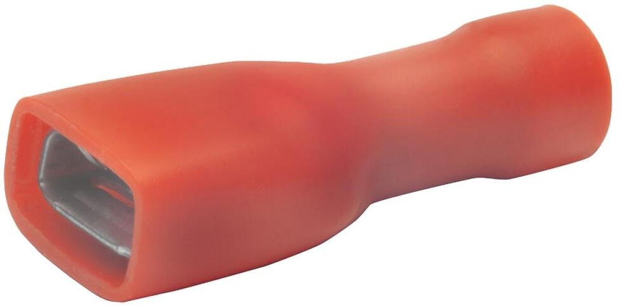 Klauke 8201V Isolierte Flachsteckhülsen, 0,5-1 mm², 2,8x0,5 mm, rot