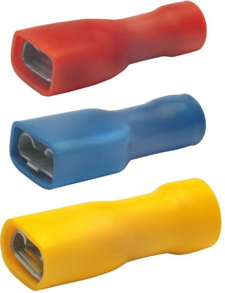 ARDEBO.de Klauke 8303V Isolierte Flachsteckhülsen, 1,5-2,5 mm², 4,8x0,8 mm, blau