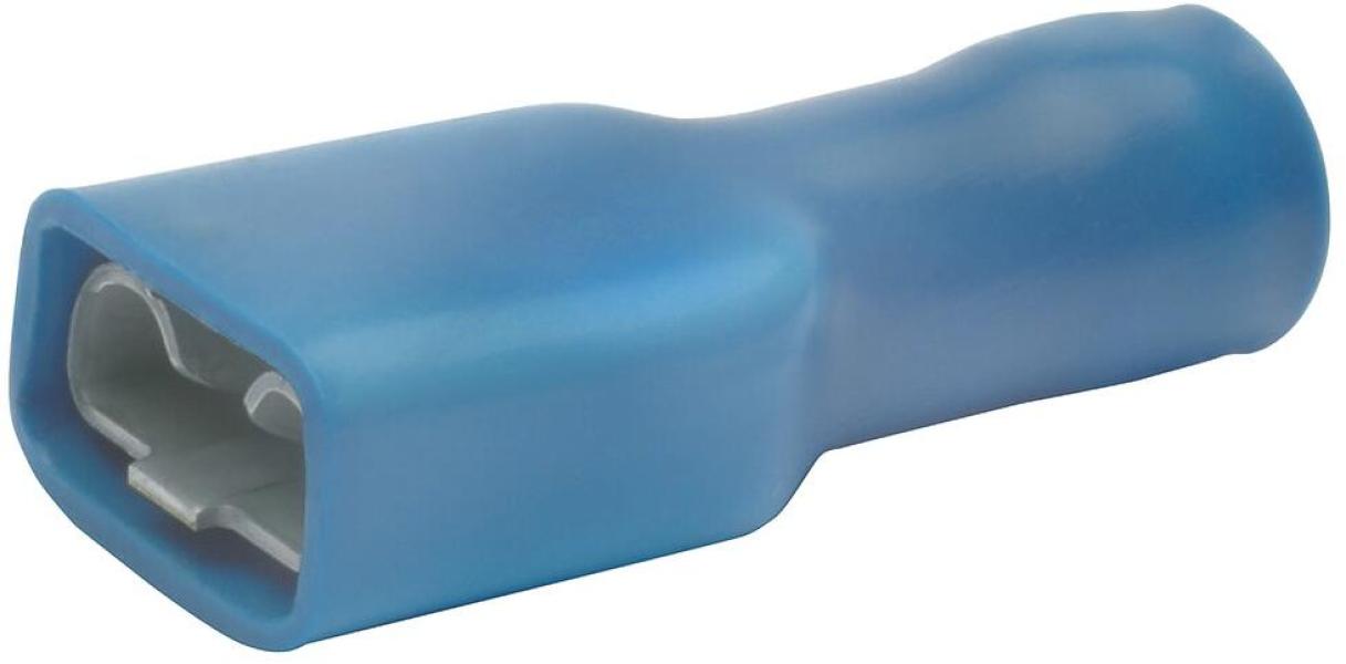 Klauke 8303V Isolierte Flachsteckhülsen, 1,5-2,5 mm², 4,8x0,8 mm, blau