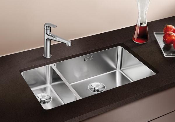 Blanco Andano 500/180-U Edelstahlspüle ohne Ablauffernebdienung, Becken links, Edelstahl Seidenglanz (522991)