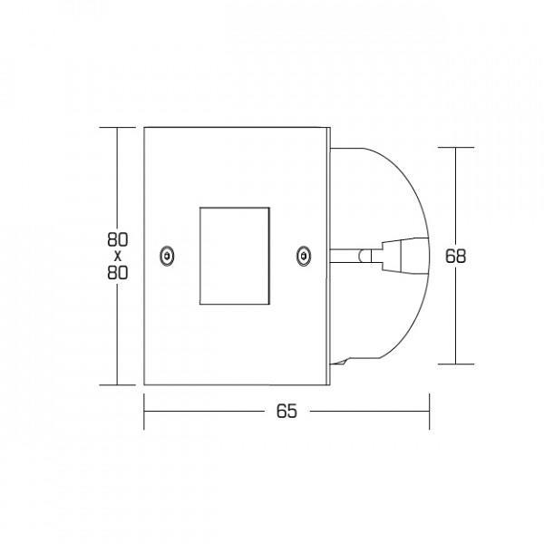 Brumberg LED-Orientierungsleuchte, 230V, 1,2W, 3100K, Edelstahl (P3930WW)