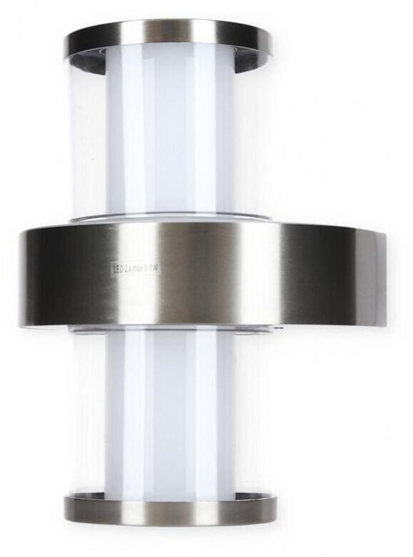 ARDEBO.de Eglo Beverly 1 LED-Wandleuchte, 2x3,7W, Edelstahl, weiß (94799)
