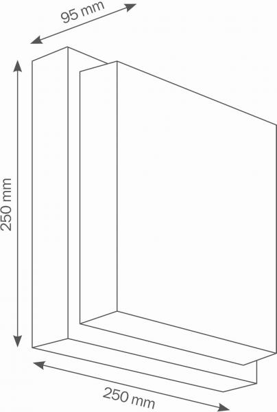 LCD Außenwandleuchte, 2xE27, 40W, ohne Bewegungsmelder, graphit (045)