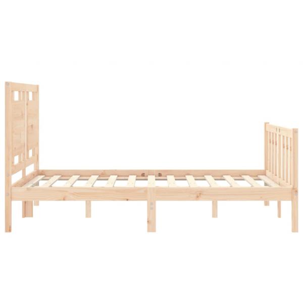Massivholzbett mit Kopfteil 140x190 cm