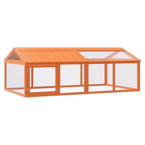 Freilaufgehege Braun 200x112,5x74 cm Massivholz Kiefer