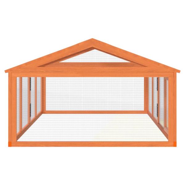 Freilaufgehege Braun 200x112,5x74 cm Massivholz Kiefer