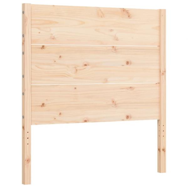 Massivholzbett mit Kopfteil 100x200 cm