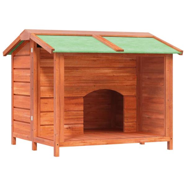 Hundehütte Braun 96x87x80,5 cm Massivholz Kiefer
