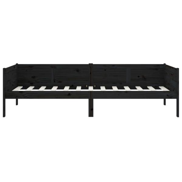 Tagesbett Schwarz Massivholz Kiefer 90x190 cm