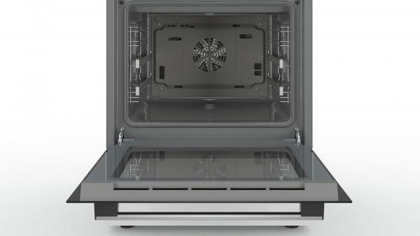 Bosch HKR39C220 Serie 4 EEK: A Elektro-Standherd, 60 cm breit, 66 L, Glaskeramik, 3D Heißluft, EcoClean Direct Plus, weiß