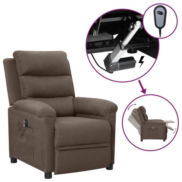 ARDEBO.de - Relaxsessel Elektrisch Taupe Stoff