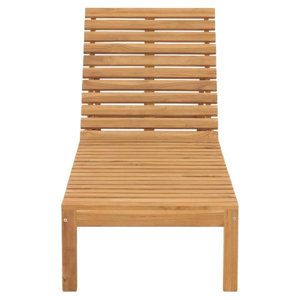 Sonnenliegen 2 Stk. Massivholz Teak