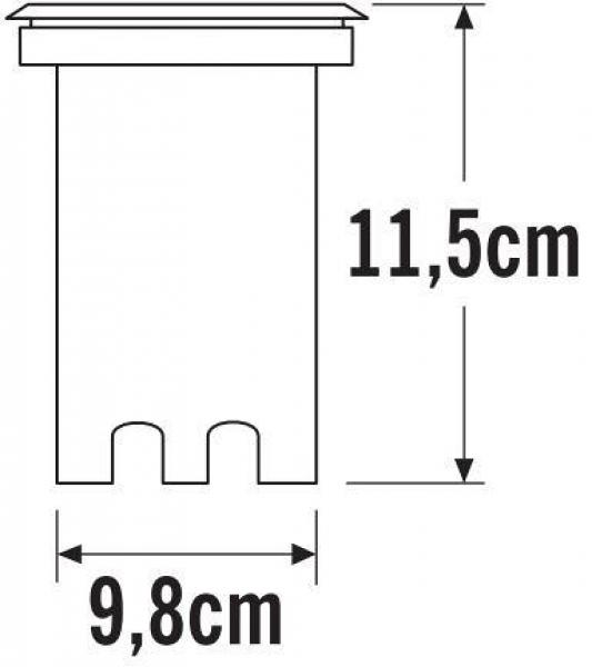 Konstsmide HPLED Bodeneinbaustrahler, 230-240V, 6W, 3000K, edelstahl (7960-310)