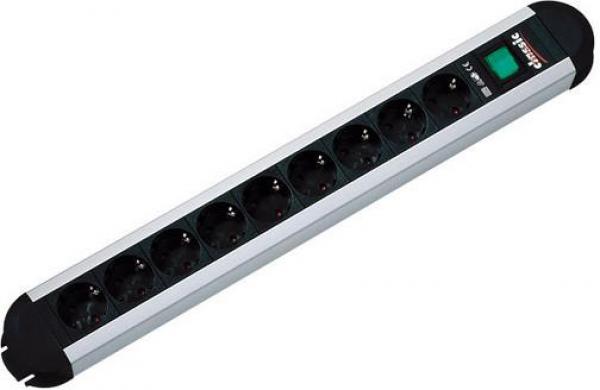 ARDEBO.de Bachmann 330.070 Primo Steckdosenleiste, mit Schalter, 3-fach, aluminium