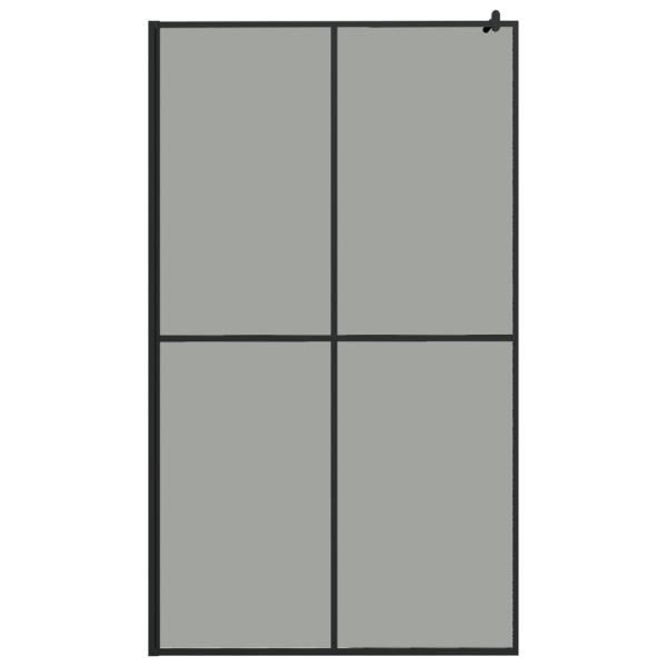 Duschwand für Walk-in Dusche 118x190 cm Dunkles Sicherheitsglas 