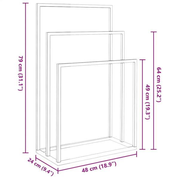 Handtuchständer Weiß 48x24x79 cm Eisen
