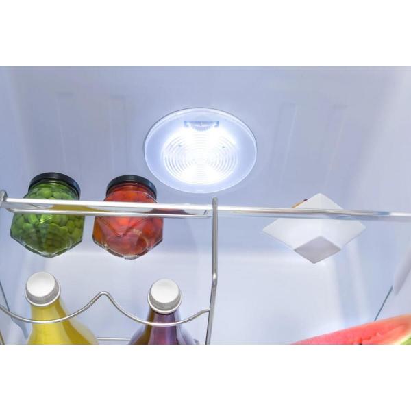 Amica KGCR 387 100 L Retro Kühl-Gefrierkombination, 55 cm breit, 244 L, Automatische Abtauung, LED-Beleuchtung, Flaschengitter, hellblau