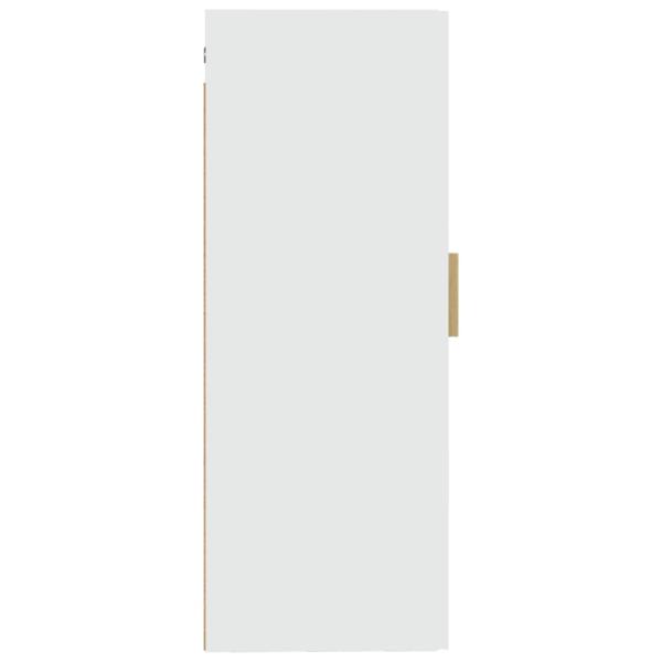 ARDEBO.de - Wandschrank Weiß 35x34x90 cm Holzwerkstoff