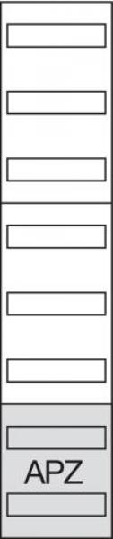 Hager ZU48VT6APZ2 Verteilerfeld, univers Z, Höhe 1200mm, 6-reihig, 1-feldig, mit APZ unten