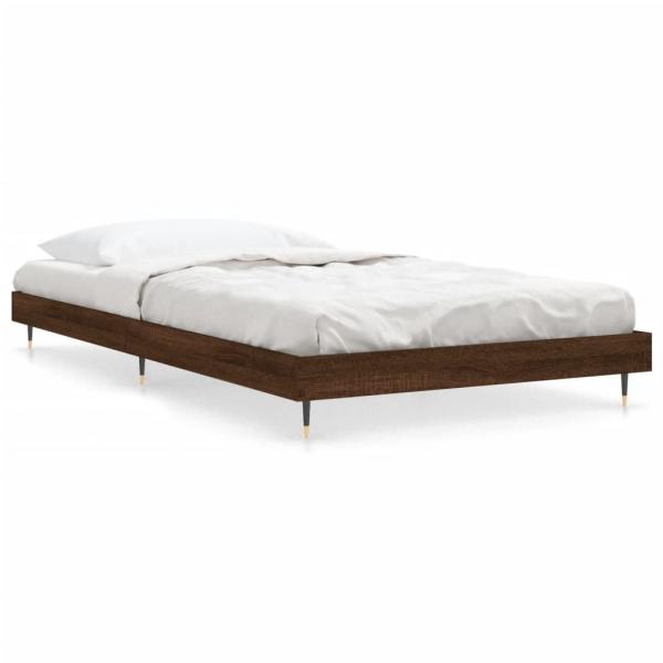 Bettgestell Braun Eichen-Optik 100x200 cm Holzwerkstoff