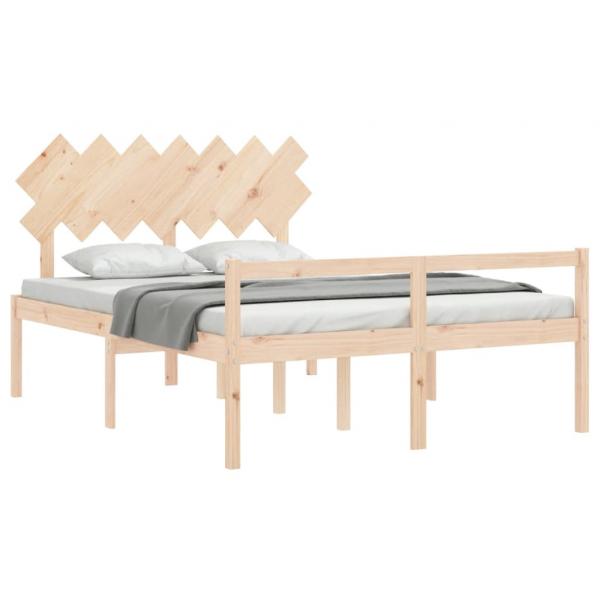 Seniorenbett mit Kopfteil 140x200 cm Massivholz